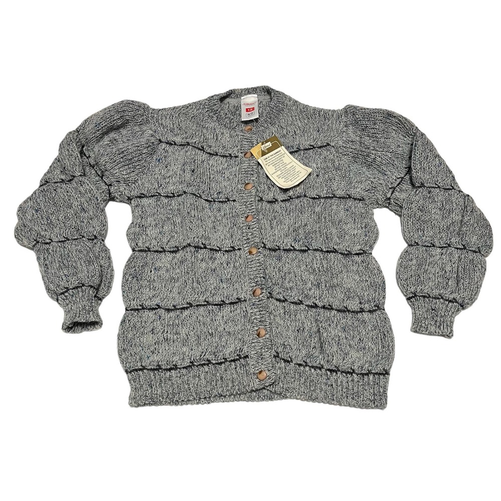 NWT St Michael Cardigan Wool Blend Boho Chunky Frumpy